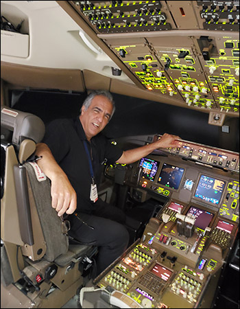 Kam Majd in the Cockpit